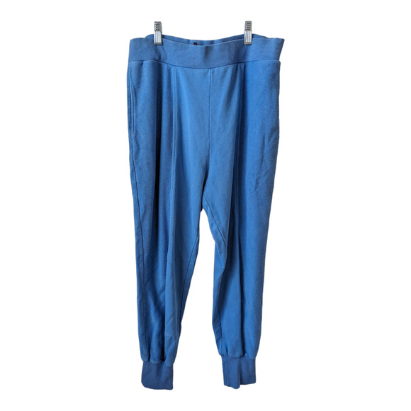 Herve by Herve Leger Size Medium Sweatpants Blue Paneled Elastic Waist Pull On - Picture 1 of 12